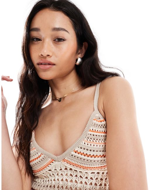 Bershka Pink – gehäkeltes maxikleid