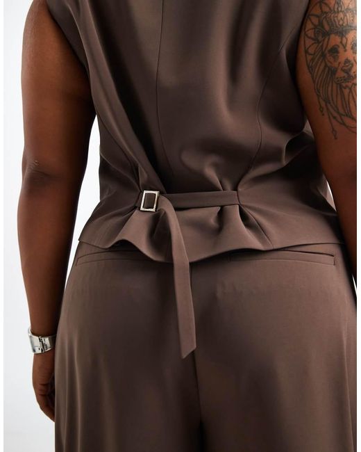 ONLY Brown Tailored Waistcoat