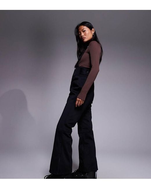 ASOS 4505 Ski & Snow Blue Asos 4505 Petite Ski Soft Shell Water Repellent Kick Flare Ski Trousers