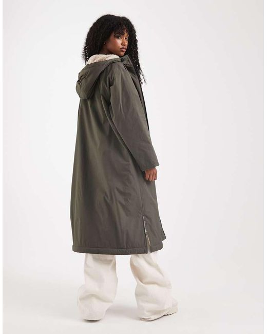 Cappotto Impermeabile Color Oliva Taglio Lungo Foderato di ASOS in Green