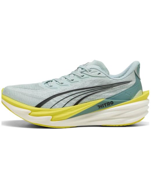 PUMA White Deviate Nitro 4 Running Trainers