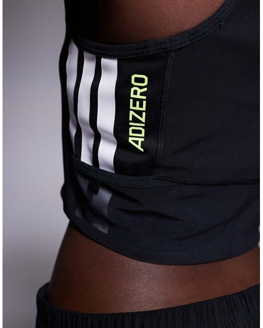 Adidas Originals Blue Adidas Running Adizero Crop Top