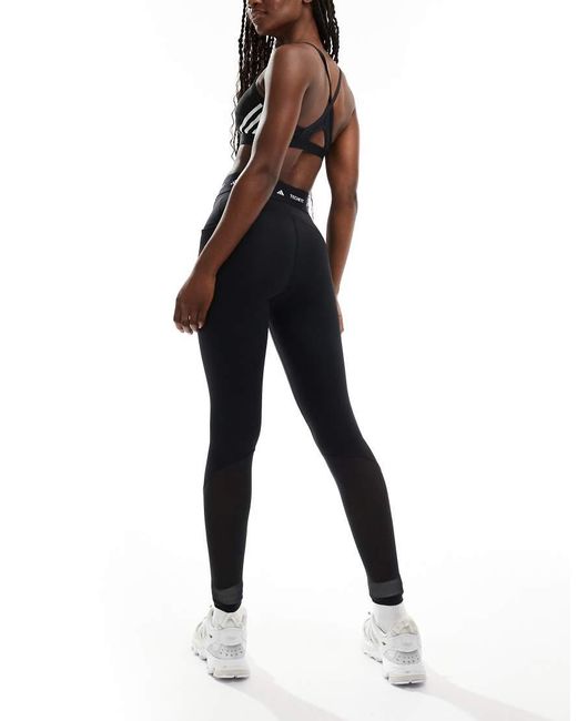 Adidas Originals Black Adidas Training Techfit Stash Pocket Full-Length Leggings