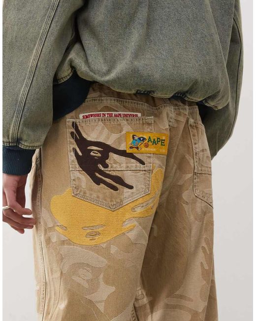 Aape By A Bathing Ape di Aape By A Bathing Ape in Natural da Uomo