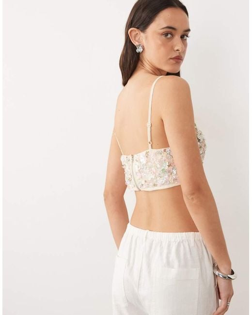 Miss Selfridge Multicolor Premium Floral Embellished Bralette