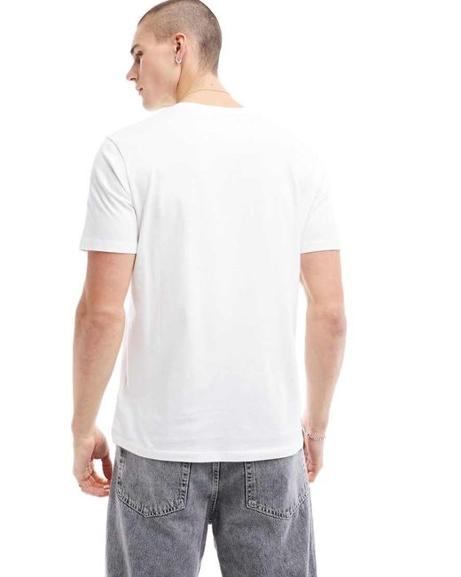 Timberland White Small Script Logo T-shirt for men