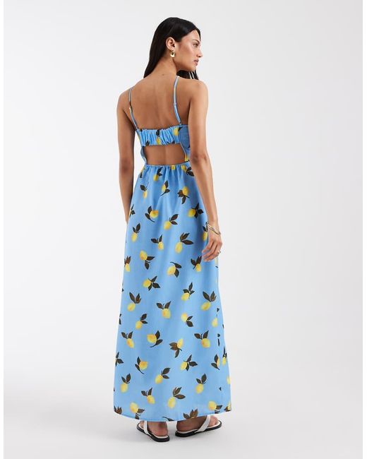 Vero Moda Blue Halter Maxi Dress