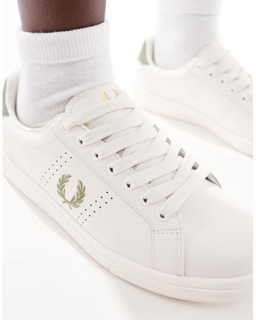 Fred Perry White – b721 – weiße leder-sneaker