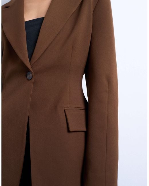 TOPSHOP Brown – taillierter blazer