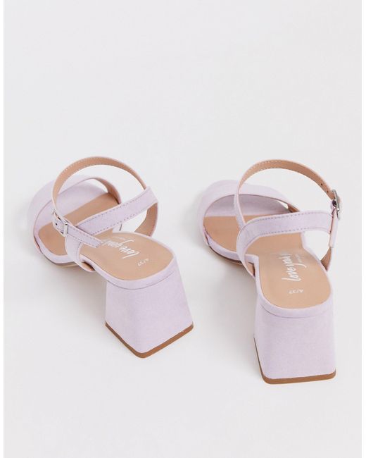 New Look Low Block Heeled Sandal in Purple | Lyst Australia