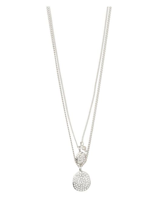 Pilgrim Natural Shift Necklace 2In1 Set