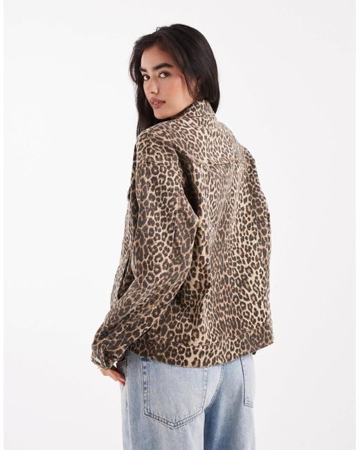 Vero Moda Brown Oversized Denim Jacket