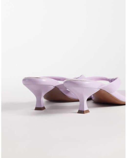ASOS White Havana Flip Flop Kitten Heel Sandals