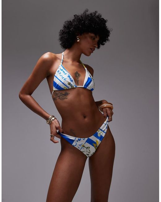 TOPSHOP Brown Mykonos High Leg Brief Bottoms