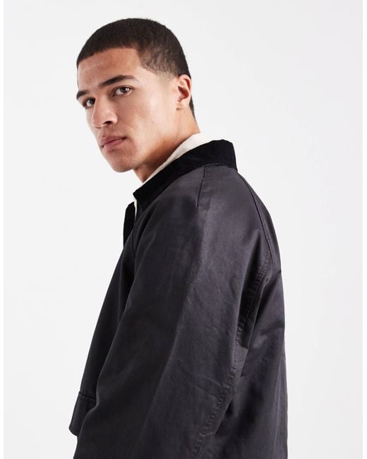 Jack & Jones Black Wax Jacket for men