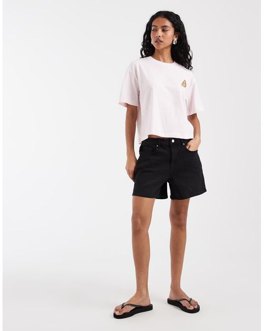 ONLY White Denim Shorts With Stretch