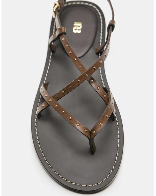 Pull&Bear White – flache sandalen