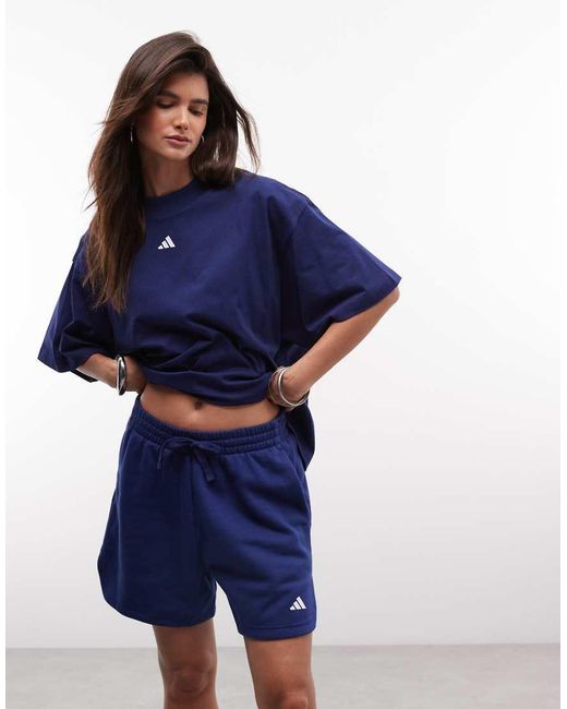 Adidas Originals Blue Three Stripes Studios Shorts