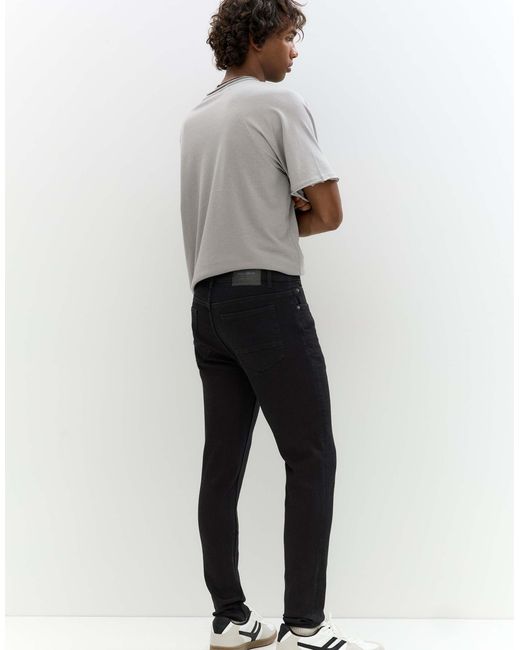Pull&Bear – eng geschnittene basic-jeans in Gray für Herren