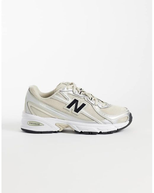 New Balance White 740 Sneakers