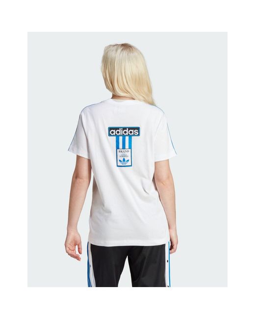 Adidas - adibreak - t-shirt bianca con stampa sul retro di Adidas Originals in White