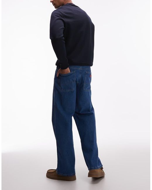 Dickies Blue baggy Straight Work Jeans for men