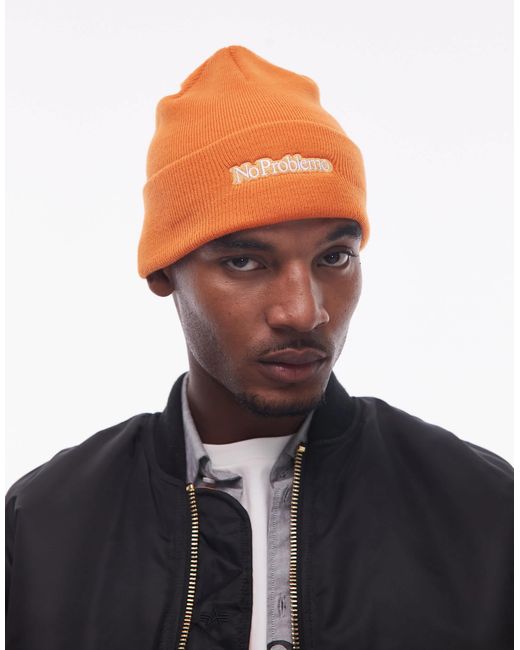 No Problemo – strickmütze in Orange für Herren