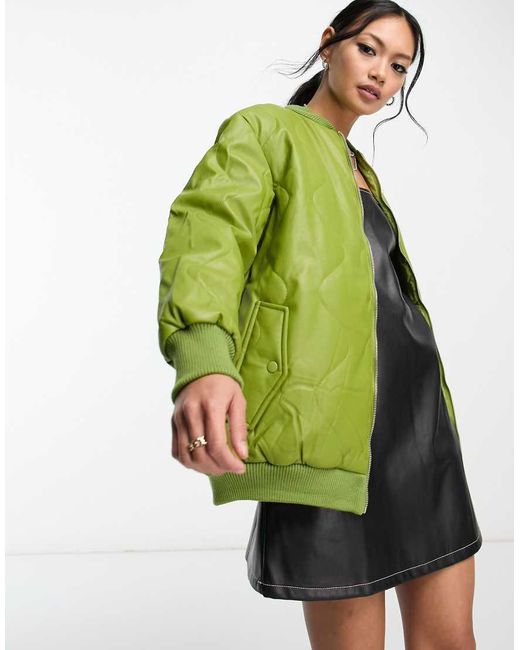 Giacca Bomber di VIOLET ROMANCE in Green
