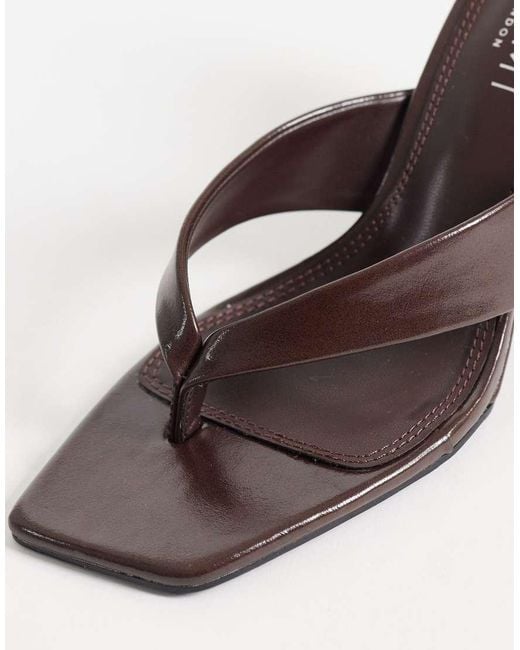 SIMMI Brown Simmi London Senia Wedge Toe Post Sandals
