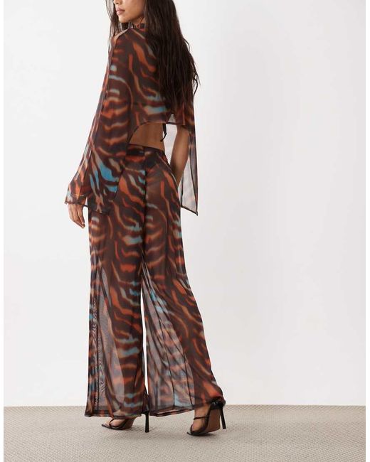 ASOS Multicolor Co-ord Printed Mesh Trouser With Bandana