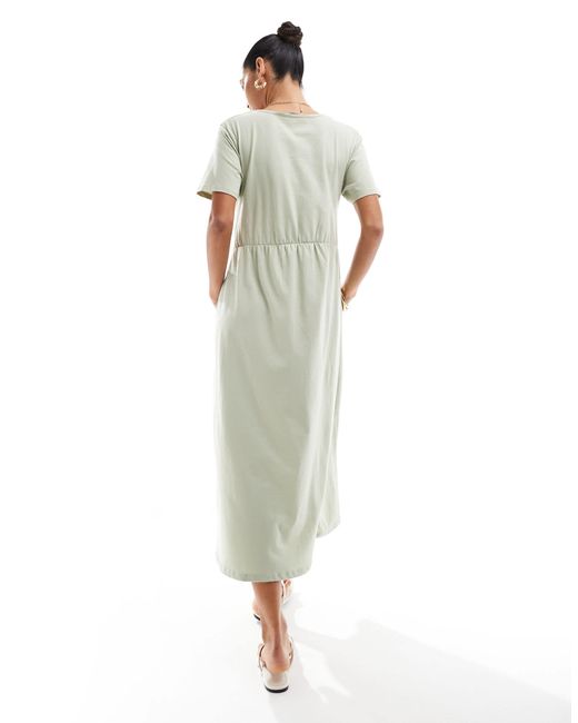 Threadbare White Jersey Midi Dress