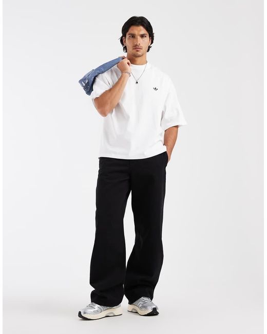 Adidas Originals White Essential Oversized T-shirt for men