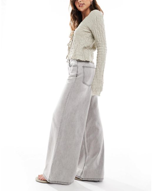 ASOS Gray Wide Leg Jean