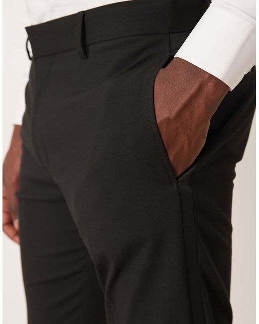 ASOS Natural Skinny Tuxedo Trousers for men