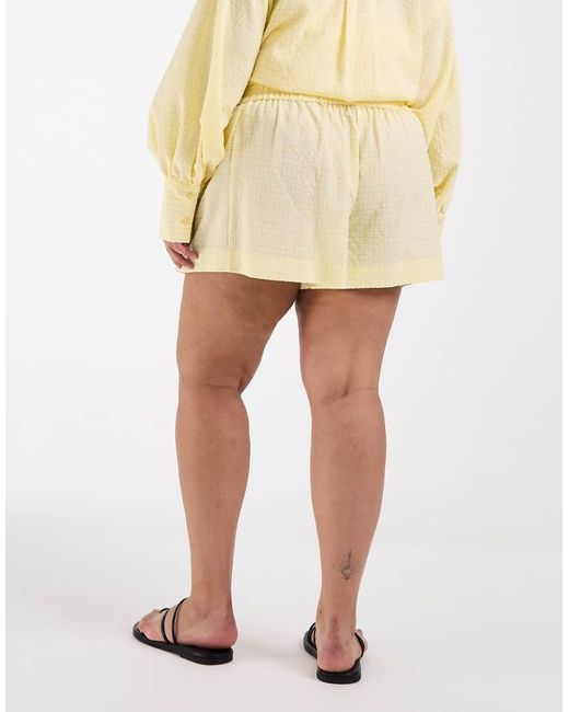 ASOS Yellow Asos Design Curve Pull On Shorts