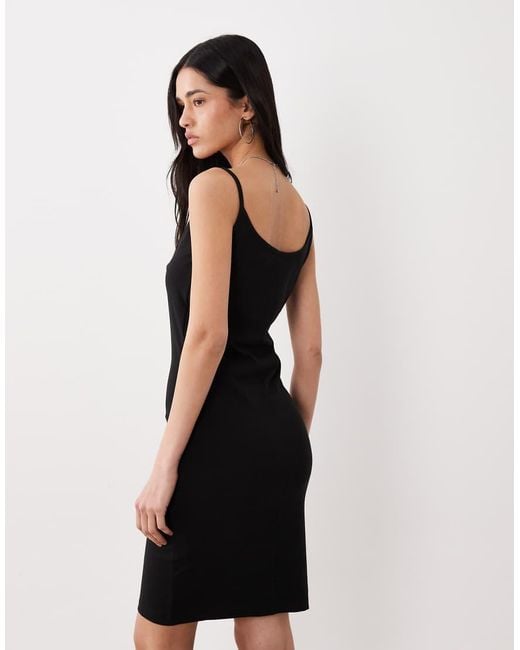 HUGO Blue Narya Box Logo Bodycon Dress