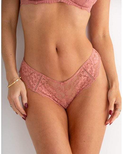 Pour Moi Red Fleur Cheeky V-Shaped Brief