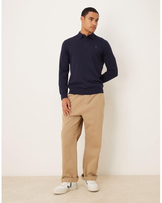 Polo Ralph Lauren – strickpullover aus merinowolle in Blue für Herren