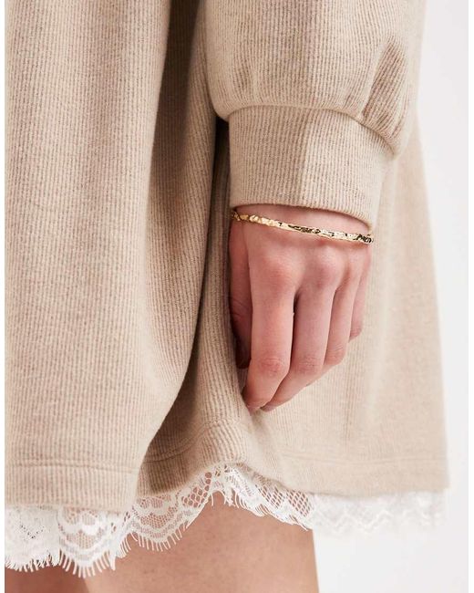 Miss Selfridge Natural Smock Dress With Lace Trim