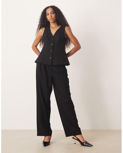 ASOS Black Tailored Moulded Waistcoat