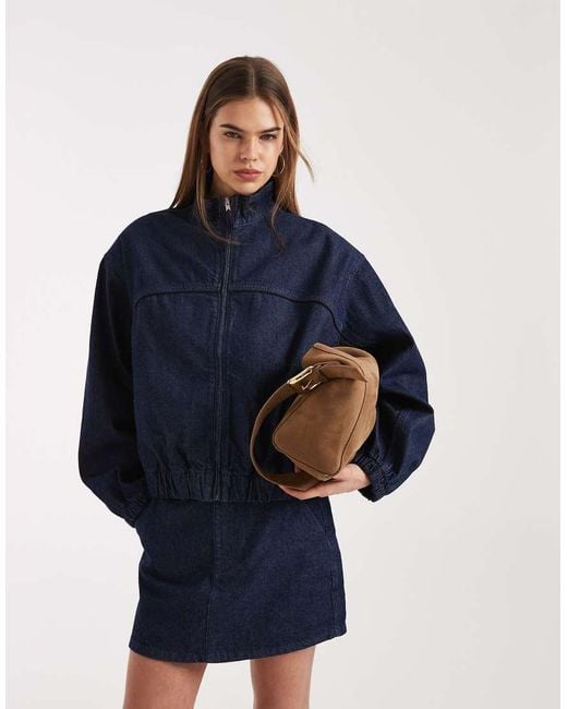 ASOS Blue Denim Track Jacket