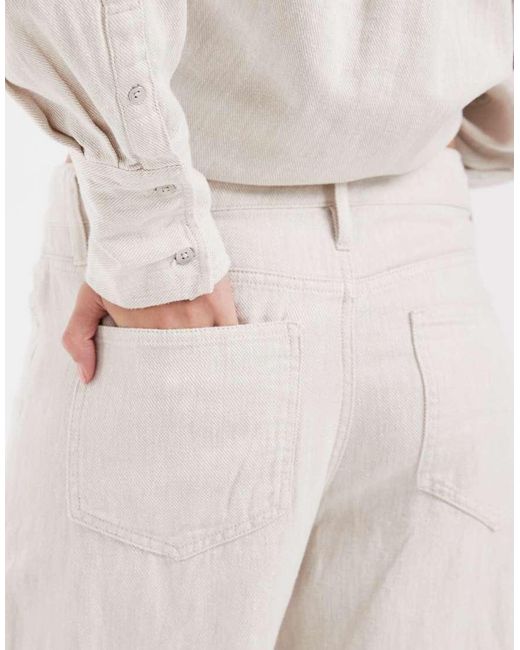 Gap White Co-ord Linen Mix Trouser