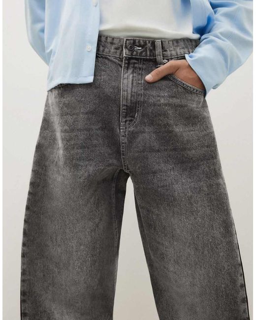 Bershka Blue Twisted Fit Jeans for men