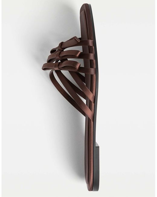 Stradivarius Brown – flache pantoletten