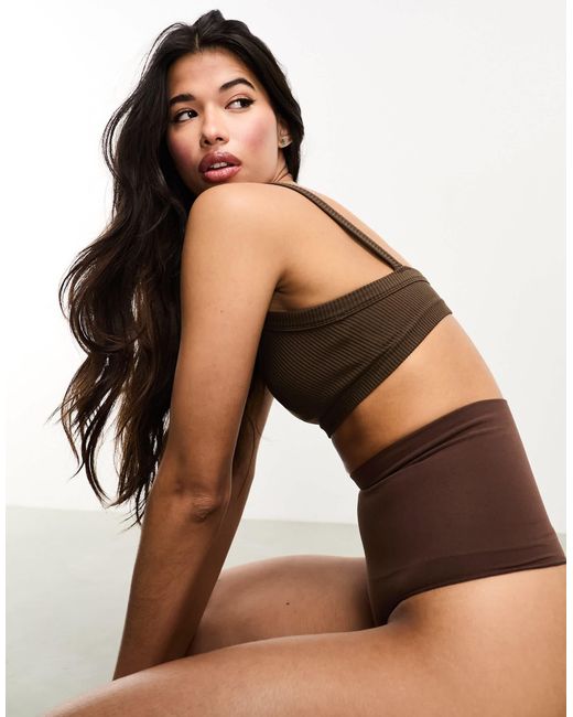 Vero Moda Brown – nahtloser tanga