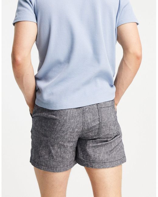 Jack \u0026 Jones Linnen Intelligence - Linnen Shorts Met Trekkoord in het Zwart  voor heren - Lyst