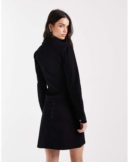 ASOS Black Denim Jacket With Pocket Detail Co-ord