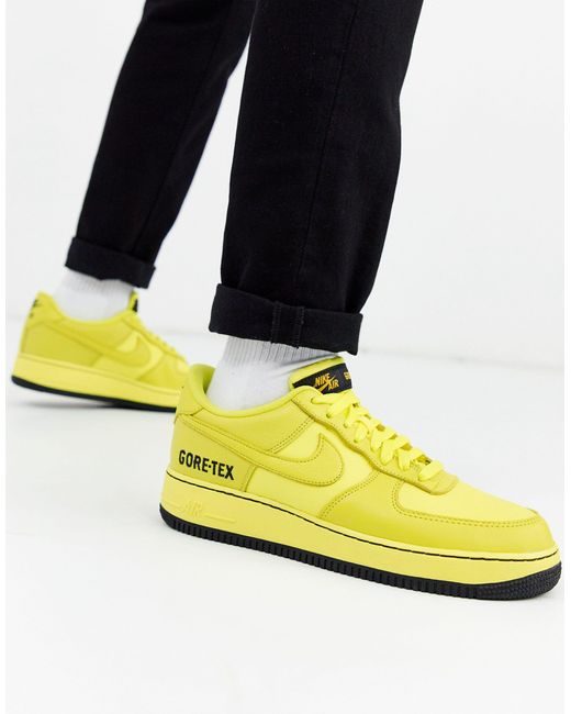 Nike Yellow Air Force 1 Gore-tex Shoe for men