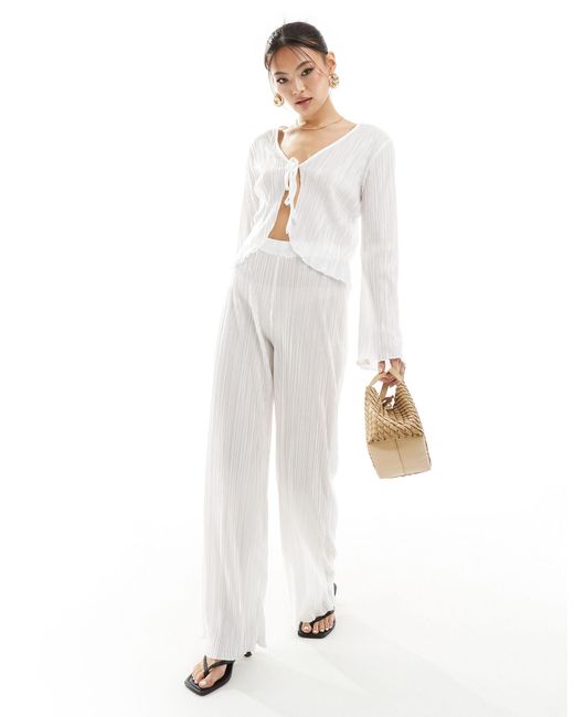 Missy empire - exclusivité - pantalon d'ensemble Missy Empire en coloris White