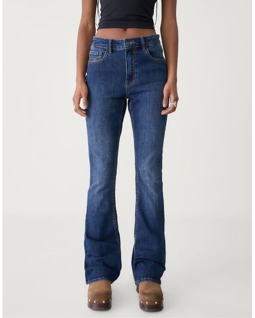 Stradivarius Blue Bootcut Jeans